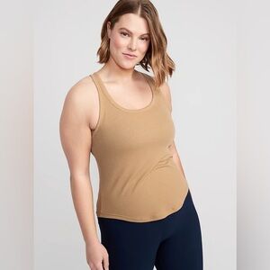 Old Navy UltraLite Rib-Knit Racerback Tank Top for Women tan  "